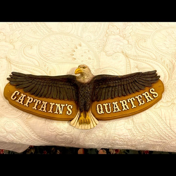 Other - 🪷 Eagle Plaque "Captains Quarters" the 70s great condition! Mix & Match Bundle